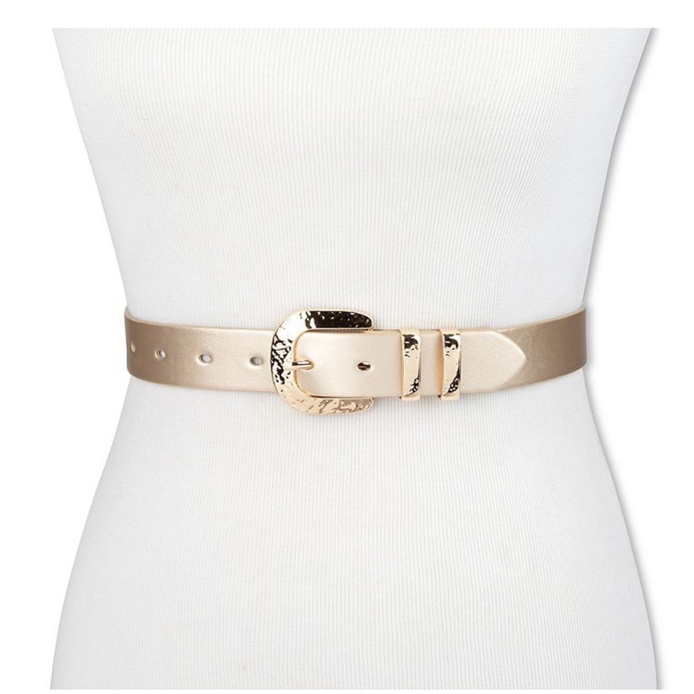 Elegant Tan Belt with Gold Buckle - Picture 6 of 13